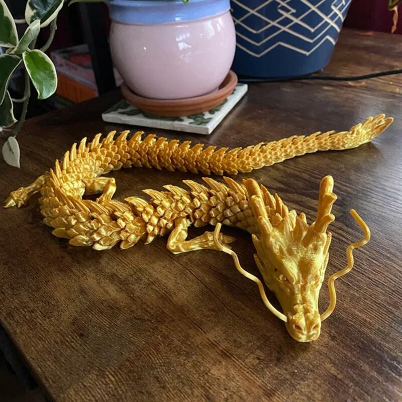 Figurine articulée en PLA, impression 3D, artisanat, créatif, en forme de Dragon, pour l'intérieur
