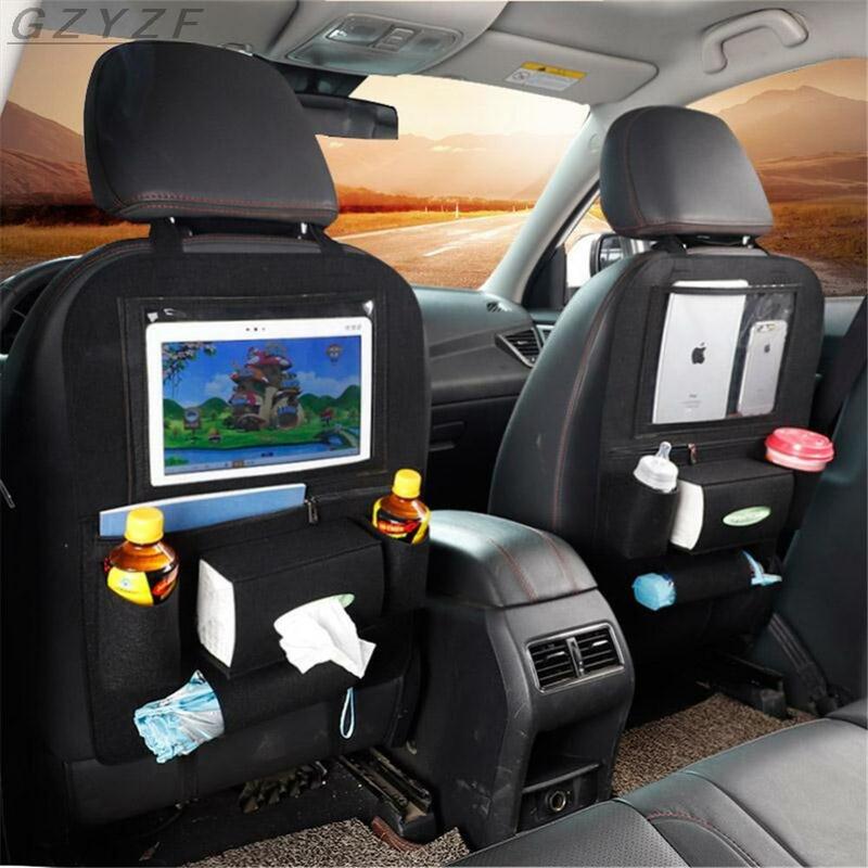 New Car Seat Organizer Tablet Stand Multi-function Car Organizer Storage Bag Cup Holder Auto Anti- Kick Mats Hanging Bag