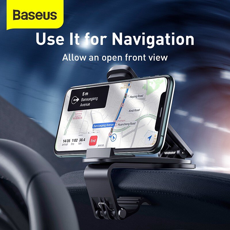 Supporto per telefono cruscotto auto Baseus navigazione GPS a 360 gradi