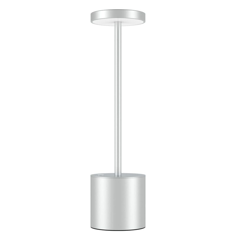 Lampada da tavolo a LED ricaricabile a batteria USB portatile in metallo 2000mAh lampade da tavolo dimmerabili a 3 livelli a batteria lampade da lettura