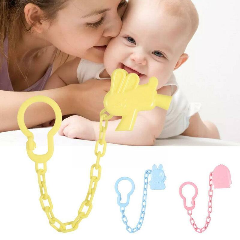 Cadena de Clip para chupete de bebé, gancho de seguridad anticaída, soporte para pezón, cadena de dentición, chupete saludable, juguete C5R0