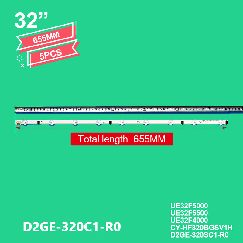 Светодиодная лента, Φ для samsung Sharp 32 ''TV D2GE-320SC1-R0 UE32F5000 UE32F5500 UE32F4000 BN96-28489A 655M
