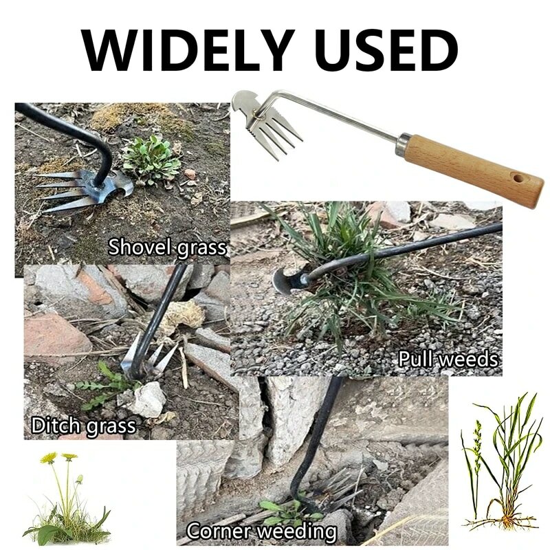 Alat Pencabut Uprooting alat artefak penyiangan menggali rumput rumput baja baja ditempa penghilang gulma taman pemasok penyiangan menggali