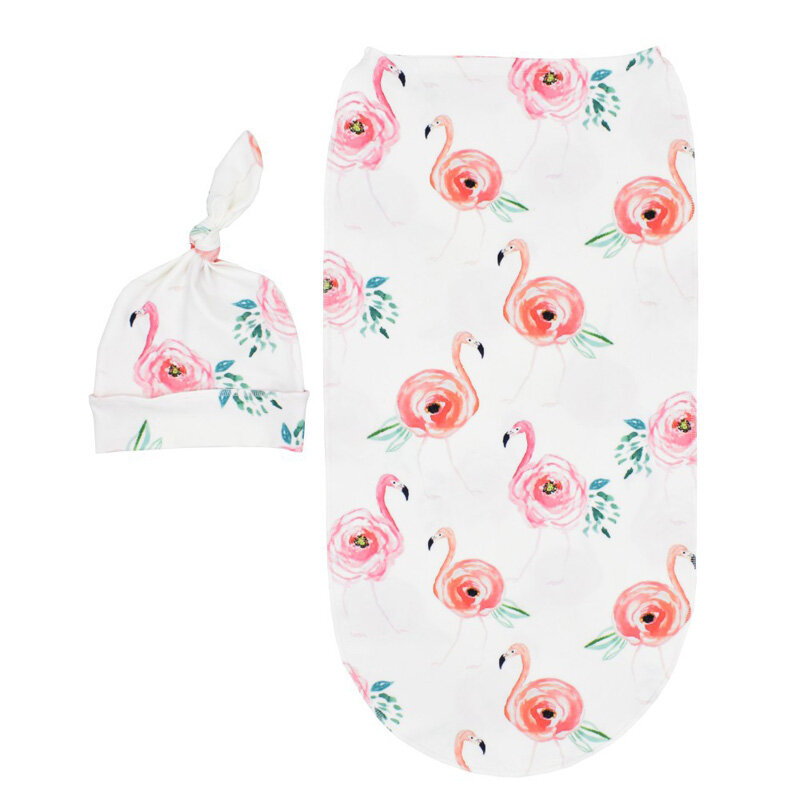 2022 Newborn Sleepsack baby anti startle wrap Soft and elastic Cartoon Infant cocoon sleeping bag Fetal cap suit Blanket Bedding