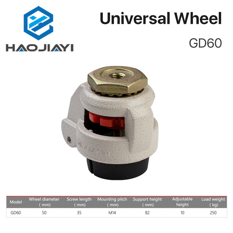 Ruota universale GD60 per macchina per taglio e incisione Laser CO2