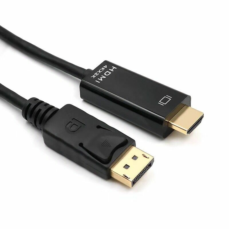 4K DisplayPort To HDMI Cable 1M 1.8M 1080P @ 60Hz จอแสดงผลพอร์ต DP to HDMI สำหรับแล็ปท็อปและโปรเจคเตอร์