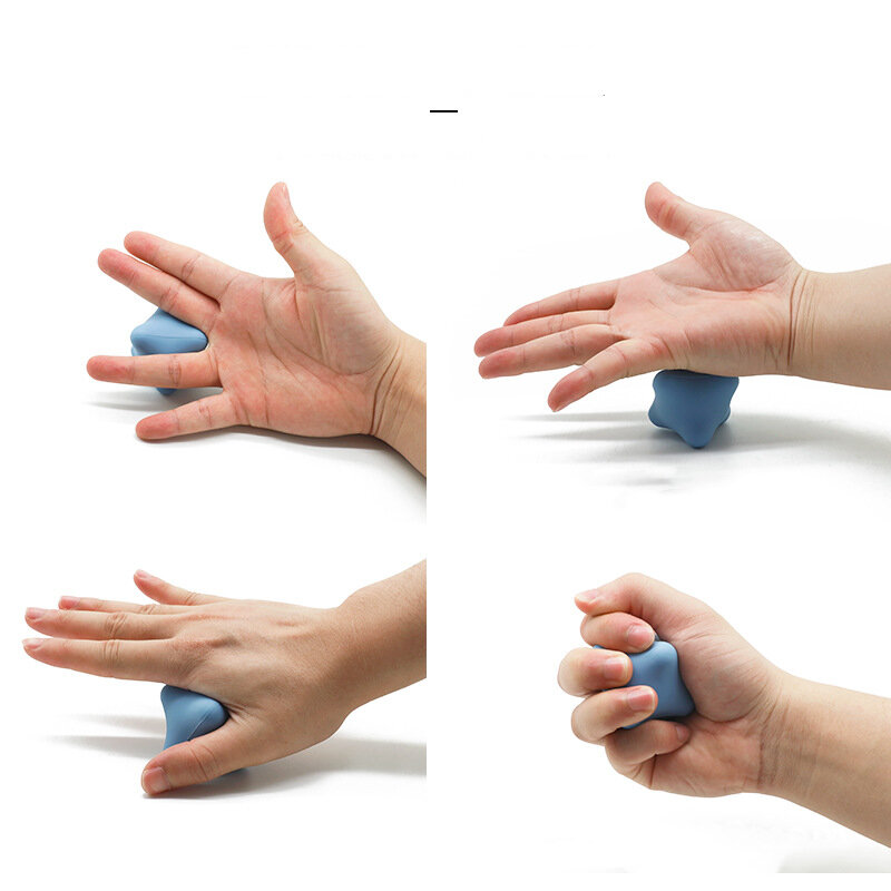 Silicone massagem bolas hexagonal palma massageador mão exercícios de força emagrecimento muscular relaxamento cuidados de saúde dedo massagem ajuda
