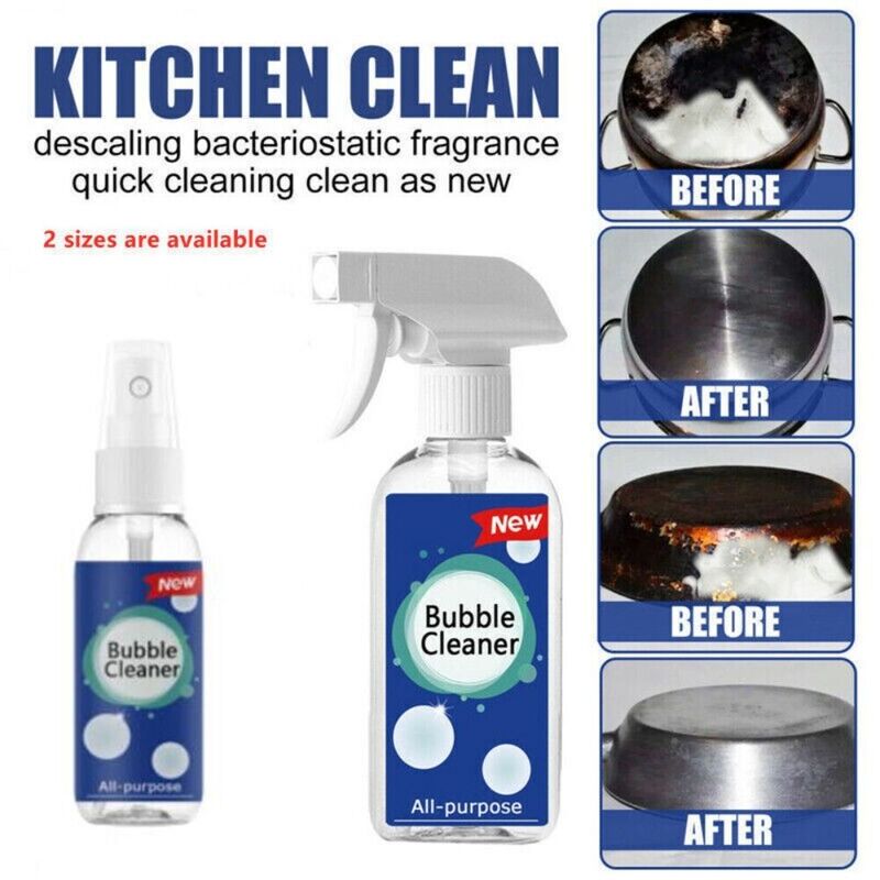 Oil Kitchen Cleaning Foam Bubble Spray Degreasing Oil Stain Cleaner Agent Oil Stain Cleaner Kitchen Bubble Cleaner