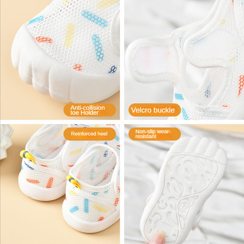 Summer Breathable Air Mesh Kids Sandals Baby Unisex Casual Shoes Anti-slip Soft Sole First Walkers Infant Lightweight Shoes 1-4T