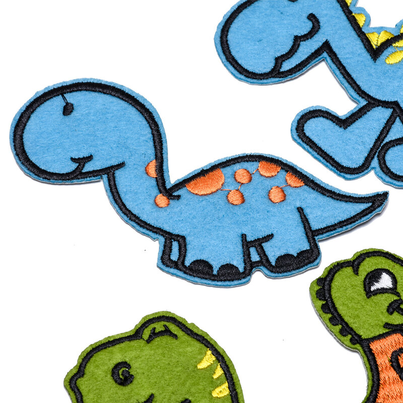 Patchs brodés à repasser de la série dinosaure dessin animé, 9 pièces, pour vêtements, chapeau, Jeans, autocollant à coudre, Badge à appliquer soi-même