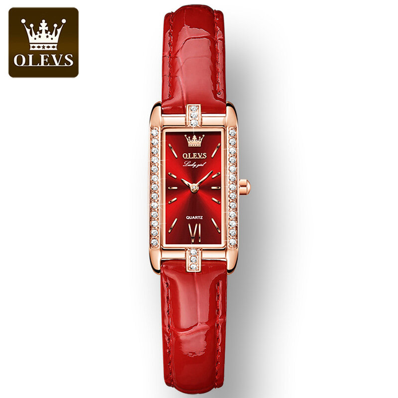 Olevs-女性のためのファッショナブルな防水時計,銅ストラップ付きの女性のクォーツ時計
