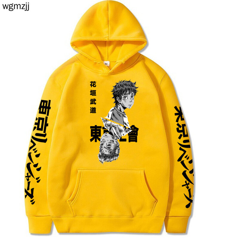 Tokyo Revengers Hoodie Takemichi Hanagaki Print Anime Sweatshirts Long Sleeve Pullover Tops Harajuku Loose Clothes
