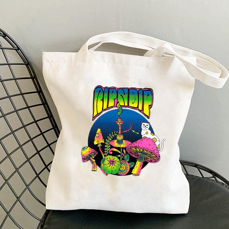 Vintage Shopping Canvas Bag Shopper Bag Fashion Casual Summer Shoulder Bags Tote Reusable Shopper Bag Shoulder Bag Women