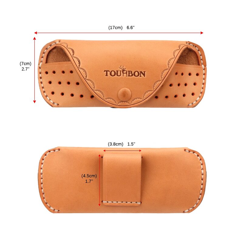 Tourbon Hard Shell Brillen Fall Tragbare Sonnenbrille Box Retro Leder Lesen Brillen Beutel Leichte mit Gürtel Schleife