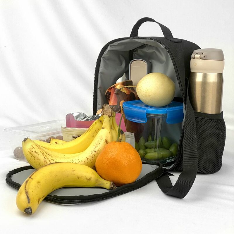 Uzumaki tas makan siang mata dengan pegangan, tas pendingin cantik, tas genggam, tas katun mutiara, tas termal