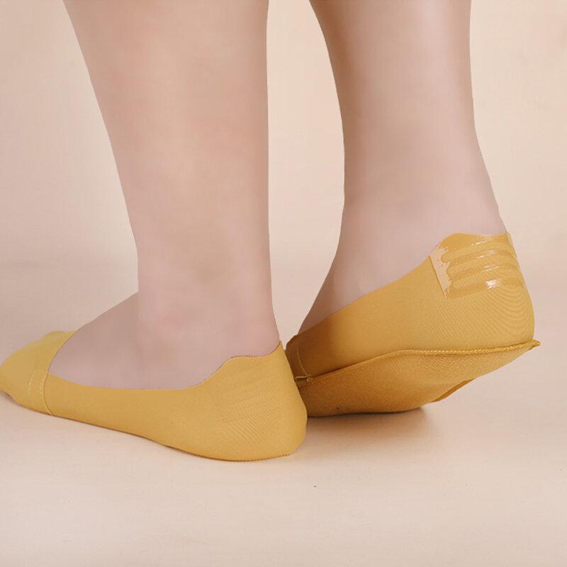 MIIOW-냄새 방지 보이지 않는 실리콘 반지 발목 양말 여성용, 5 쌍, 여름, 미끄럼 방지, 통기성, 낮은 보트 양말