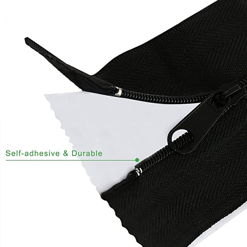 Dust Barrier Zipper Adhesive Tarp, Fita, Impermeável, Double-Side, Heavy Duty, Indoor e Outdoor, 2-Pack