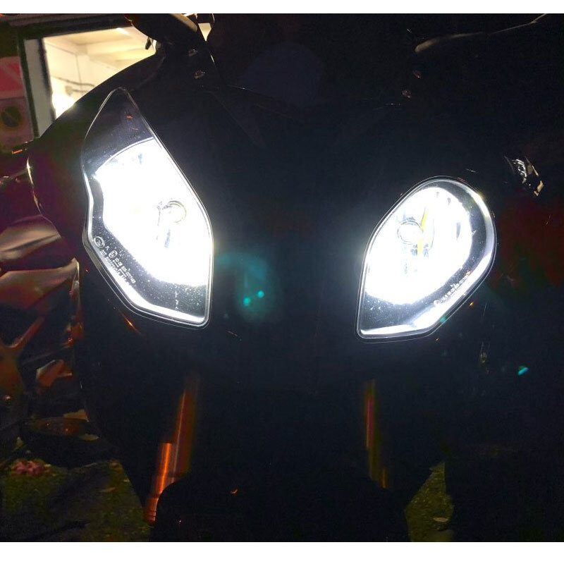 Kammuri 100 w/par branco lâmpada led motocicleta h7 farol lâmpada para bmw s1000rr s1000r s1000xr s 1000r 1000rr 1000xr 09-2017