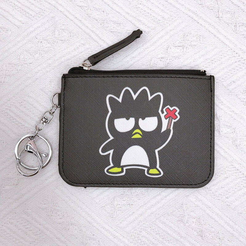 Cute Sanrio BadTZ-Maru PU portafoglio portamonete Cartoon Anime XO Unisex portachiavi Card Bag Mini portamonete borsa regalo di compleanno