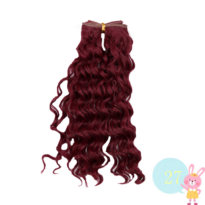 Bybrana-شعر مستعار طويل مجعد من الألياف بدرجة حرارة عالية ، 25 سنتيمتر × 100 سنتيمتر ، مصنوع يدويًا من BJD SD ، متعدد الألوان