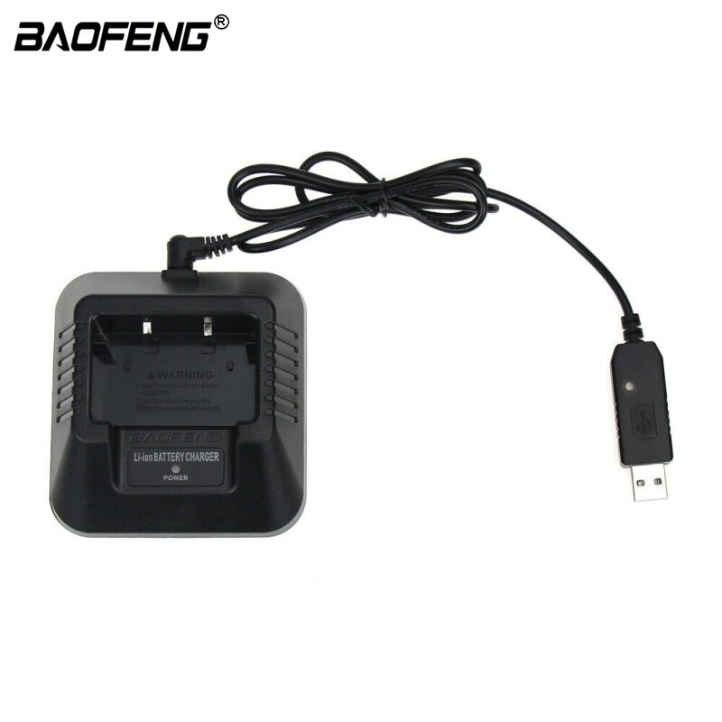 Baofeng original usb carregador adaptador desktop UV-5R série estação walkie talkie rádio em dois sentidos bf uv5r li-ion carregador de bateria