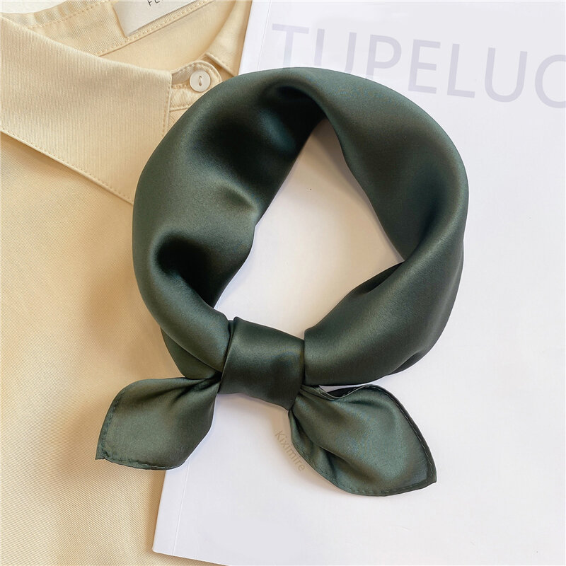 100% szalik z naturalnego jedwabiu dla kobiet opaska do włosów chustka mała kwadratowa szale i okłady Design Print szaliki torebka damska krawat Foulard