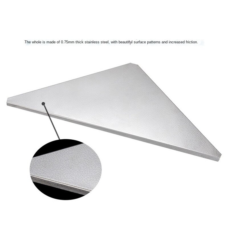 Novo padrão de aço inoxidável placa superior triangular multi-purpose acessórios de mesa bandeja auxiliar suporte placa superior