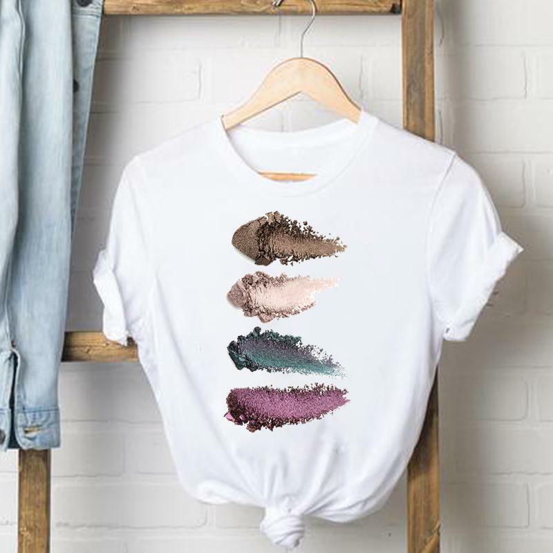 Camiseta senhoras letras unhas letras 90s roupas femininas topo manga curta moda camiseta verão impressão gráfica