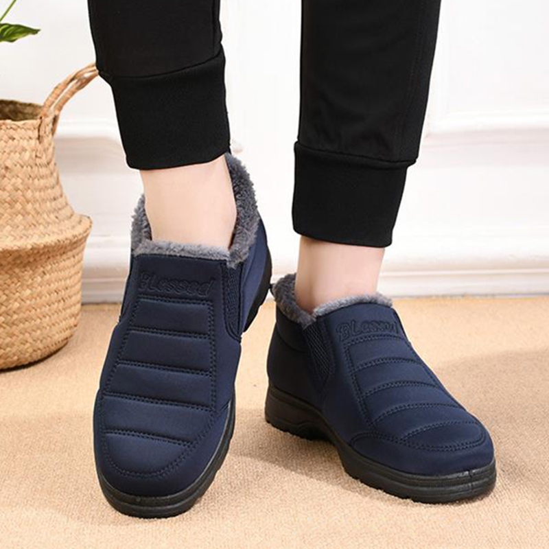 2022 New Men Boots Flat Men Shoes Slip On Men's Boots Fashion Ankle Boots Plus Size Outdoor Keep Warm Winter Shoes Botas Mujer