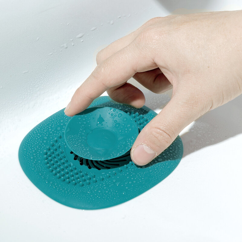 Scarico per lavabo da bagno raccoglitore per capelli Silicone Anti intasamento tappo per pavimento da bagno tappo per lavello filtro per capelli accessorio da cucina