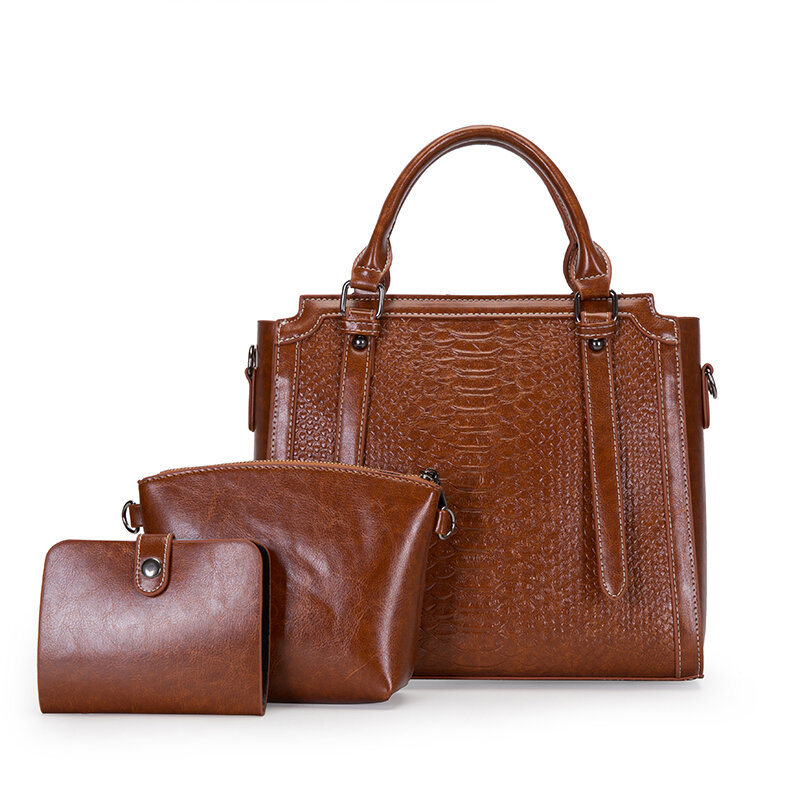 Женская сумка YILIAN, новинка 2023, модная трендовая сумка через плечо с крокодиловым принтом, портативная Вместительная женская сумка через пле...