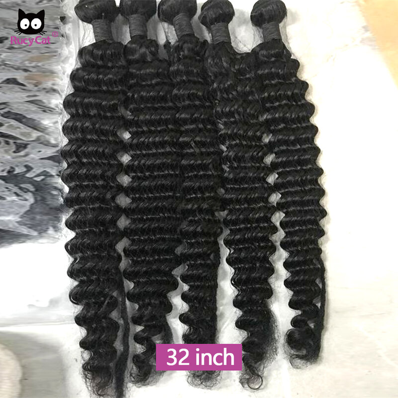 Mechones de cabello humano rizado para mujer, extensiones de cabello suave brasileño, 28, 32 y 30 pulgadas, Envío Gratis