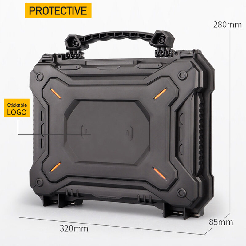 กล่องเครื่องมือแข็งกระเป๋าปืนยุทธวิธีกันน้ำ, เคสป้องกันกล้องเก็บปืนพกเครื่องมือเพื่อความปลอดภัยกระเป๋าเดินทางอุปกรณ์การล่าสัตว์ทหาร