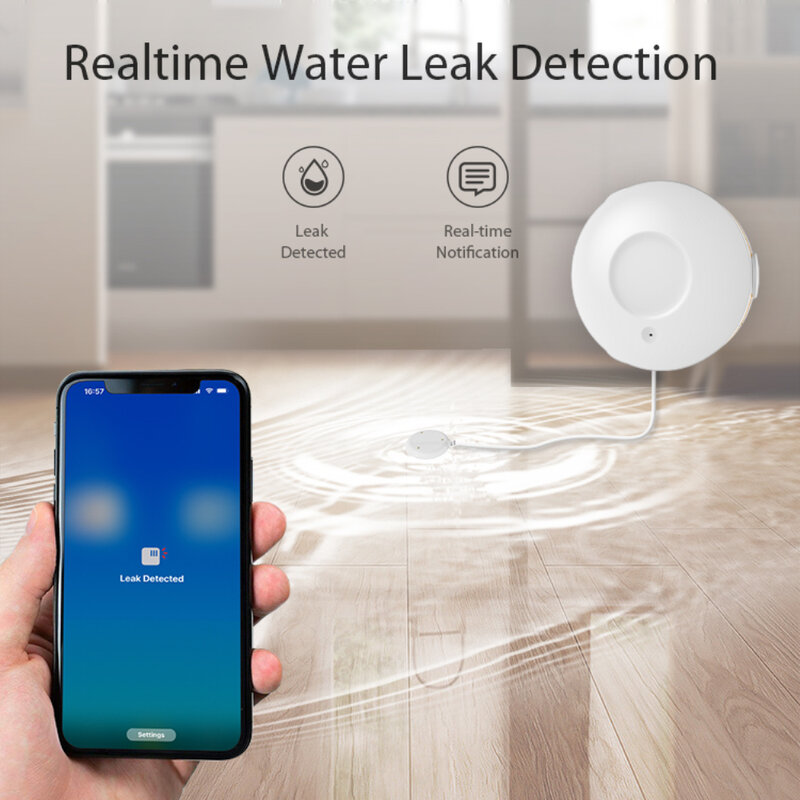 Zigbee sensor de vazamento de água nível overfl casa inteligente sem fio inundação detector mini tuya sensor de vazamento de água sensor de água 1pc