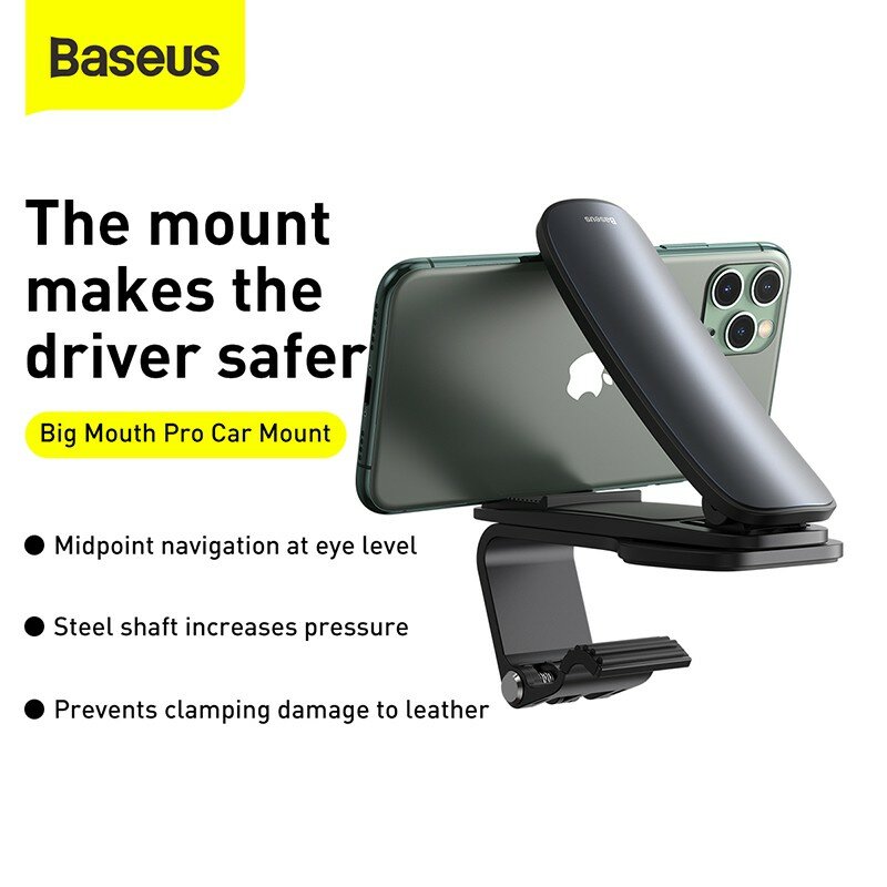 Baseus รถแดชบอร์ดผู้ถือโทรศัพท์360องศา GPS นำทาง