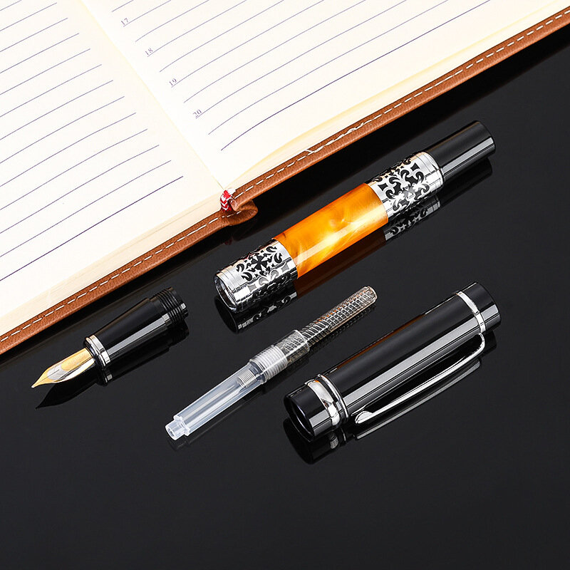 Nova chegada de metal cheio marca tinta caneta caneta de luxo negócio homem pesado caneta escrita de gordura comprar 2 enviar presente