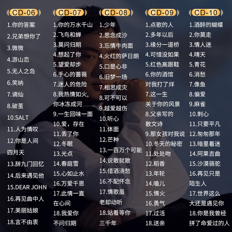 2022 популярный китайский музыкальный CD-диск Tik Tok на 10 дисков