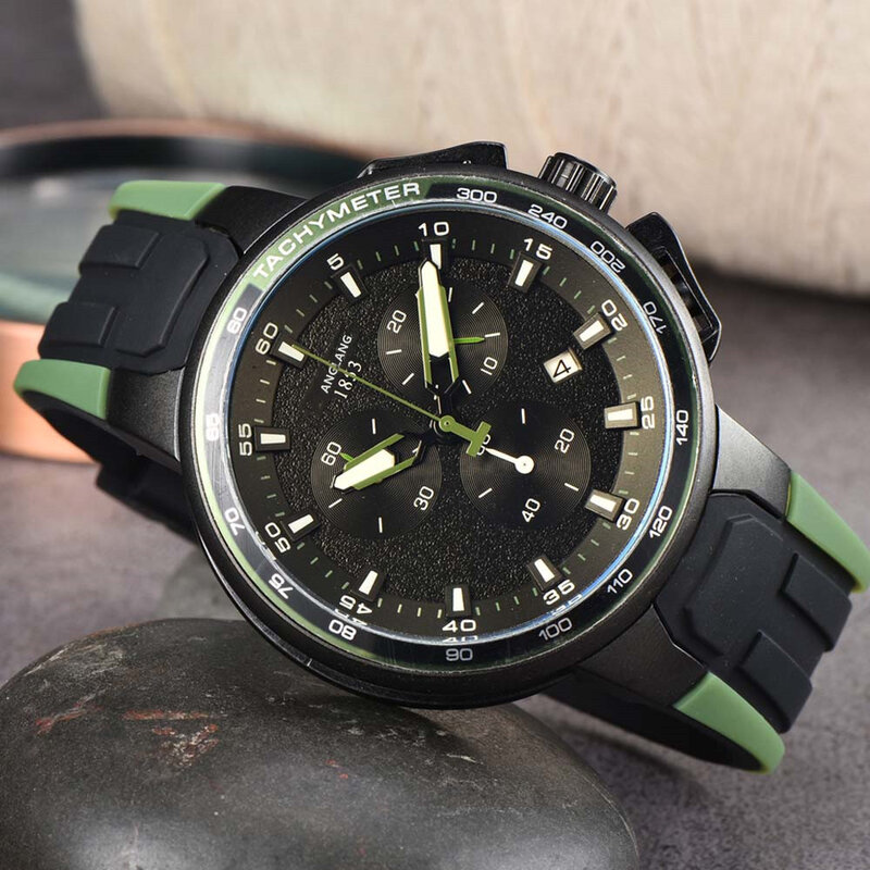 TST jam tangan merek orisinil untuk pria kasual gaya Motogp jam tangan kuarsa mode Chronograph tanggal otomatis Olahraga jam AAA