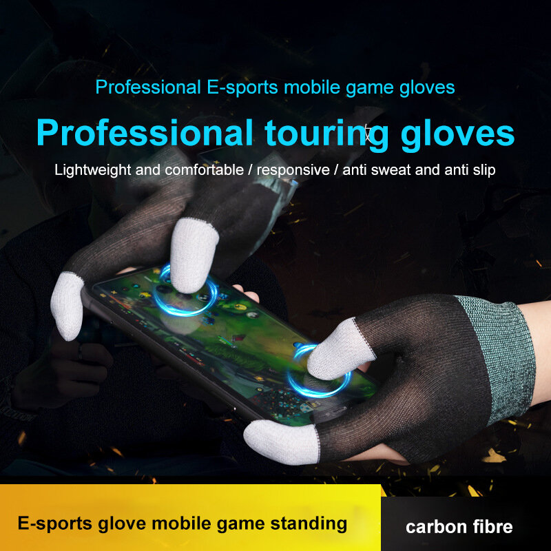 เกมแขนคอนโทรลเลอร์เกมสเตอริโอถุงมือ Breathable ปลายนิ้วสำหรับโทรศัพท์มือถือ Touch Screen Finger Cots ฝาครอบ Dropship