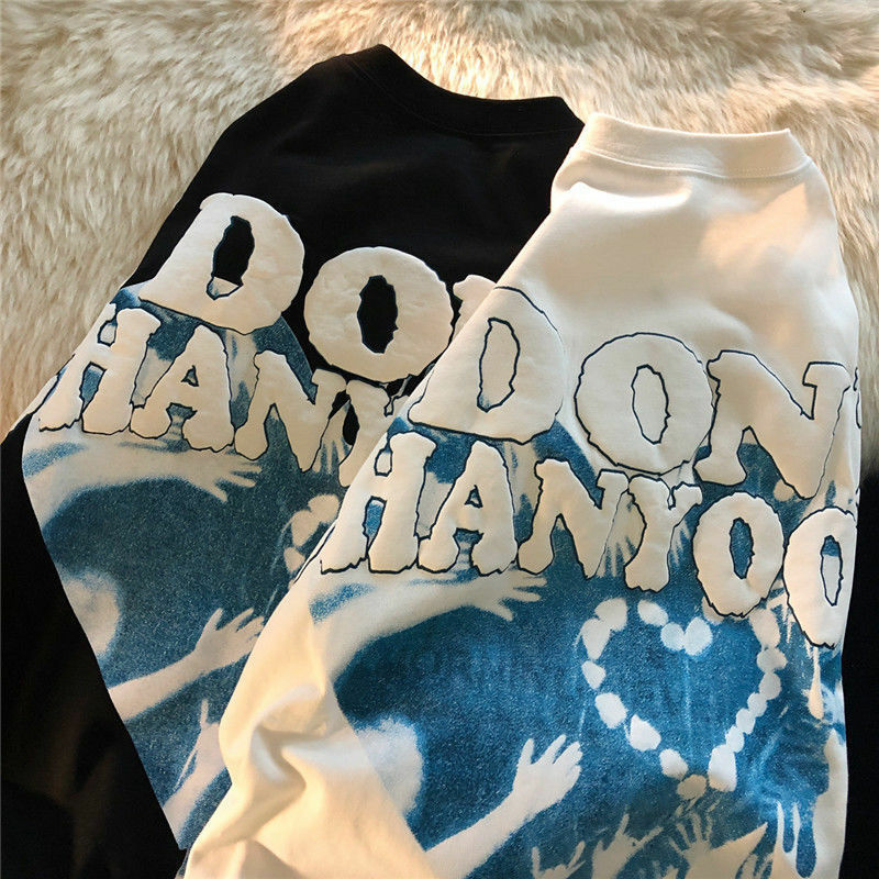 Damska koszulka letnia krótkim koszulki z rękawami koszula Harajuku Grunge druku hiphopowy sweter topy ponadgabarytowych T Shirt ubrania damskie