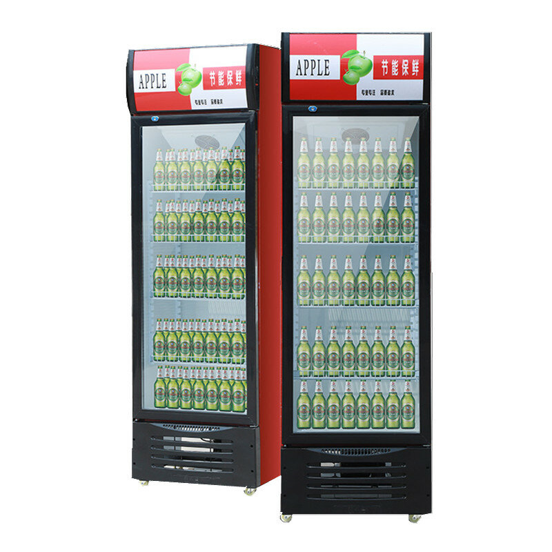 Alta qualidade refrigerador de bebidas exibir vitrine vertical