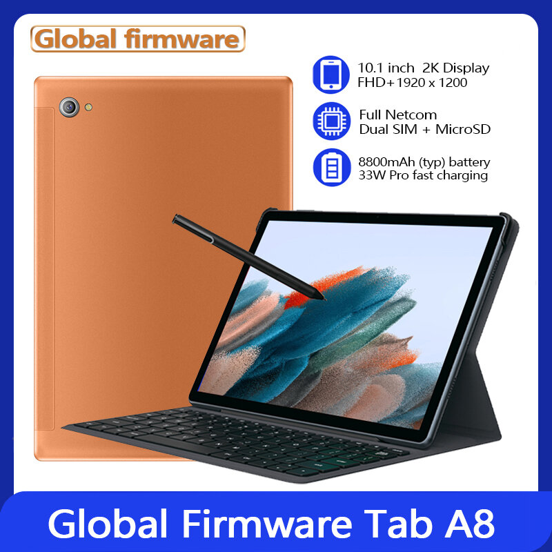 2022 global firmware tab a8 tablet android 12gb 512gb suporte dual wifi cartão sim 5g rede 10 Polegada comprimidos 8800mah tablet pc