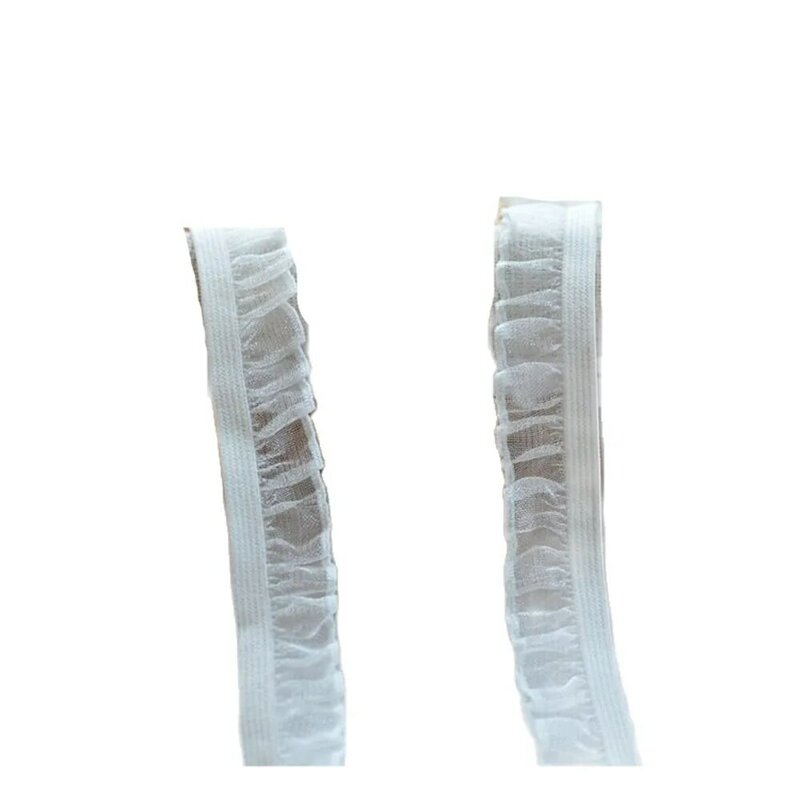 Dentelle YU51 탄성 주름 바느질 레이스 트림 리본, 1.5cm 튤 레이스 원단 드레스 장식 재료 공예 용품
