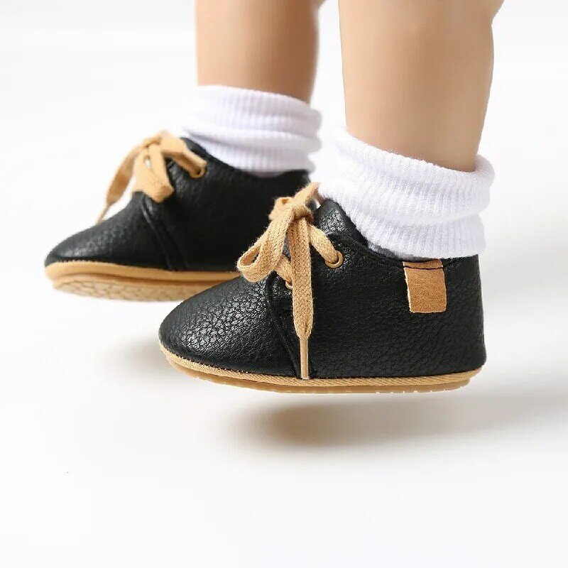 New Baby Shoes Toddler Soft Leather Moccasins Shoes Newborn Boy Girl Shoes Rubber Sole First Walkers Shoes Anti-slip Prewalkers
