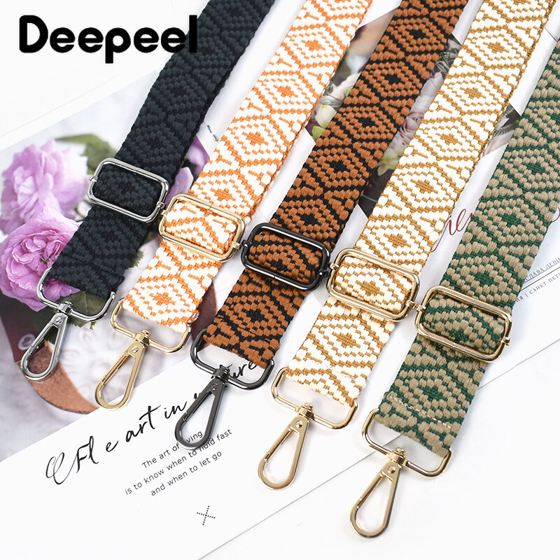 Deepeel-correa ajustable de Color Jacquard para mujer, de hombro bandolera, accesorios para bolsos, 3,8 cm de ancho, 75 ~ 130cm de ancho