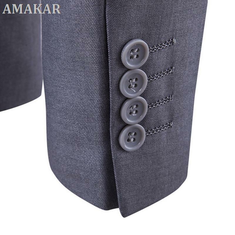 Conjunto de traje de negocios para hombre, Blazer + chaleco + Pantalones, moda de otoño, sólido, ajustado, clásico, Vintage, 3 piezas