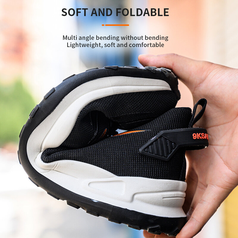 Nowy projektant męskie obuwie ochronne trampki na budowę buty do pracy odporne na przebicie przemysłowe obuwie niezniszczalne