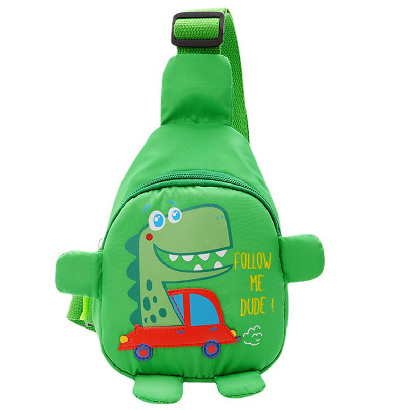 1pc Cute Cartoon Toddler Baby Harness Outdoor Travel Backpack Children's Bags Unisex Cross-body Handsome Dinosaur Chest Bag 2021