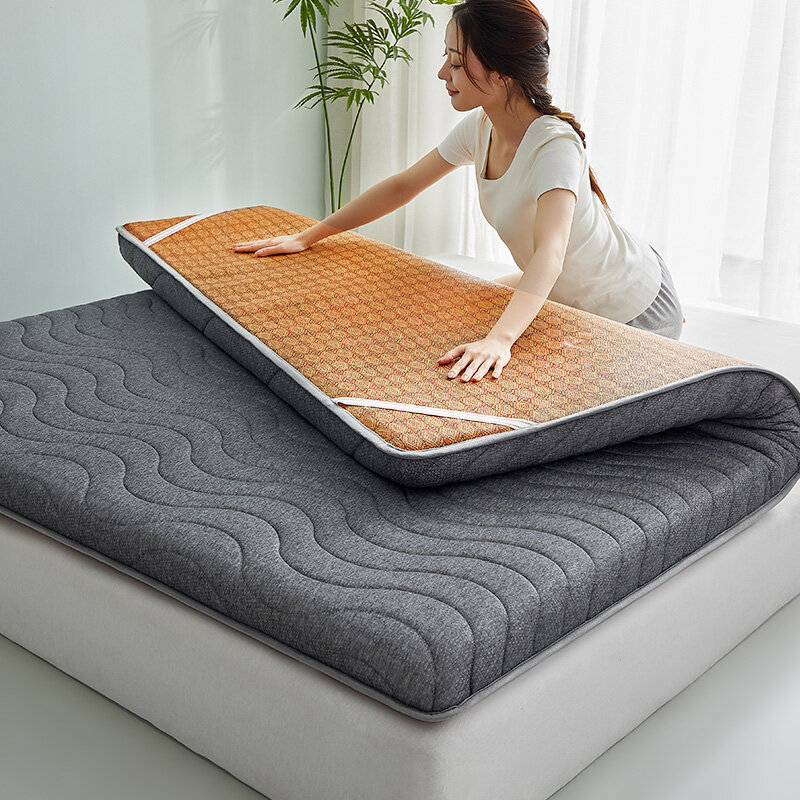 Многофункциональный хлопковый двухсторонний всесезонный коврик для кровати из ледяной лозы, коврик для сна/матрас/татами-коврик