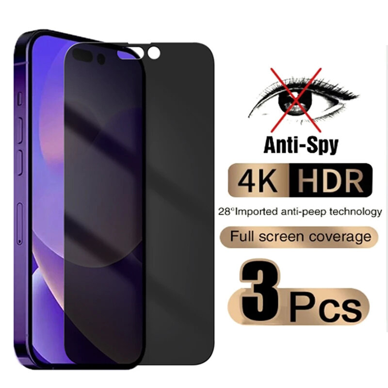 Полное покрытие, анти-шпионское Защитное стекло для экрана для iPhone 11 12 13 14 PRO MAX, закаленное стекло для iPhone 7 8 14 Plus XS Max XR